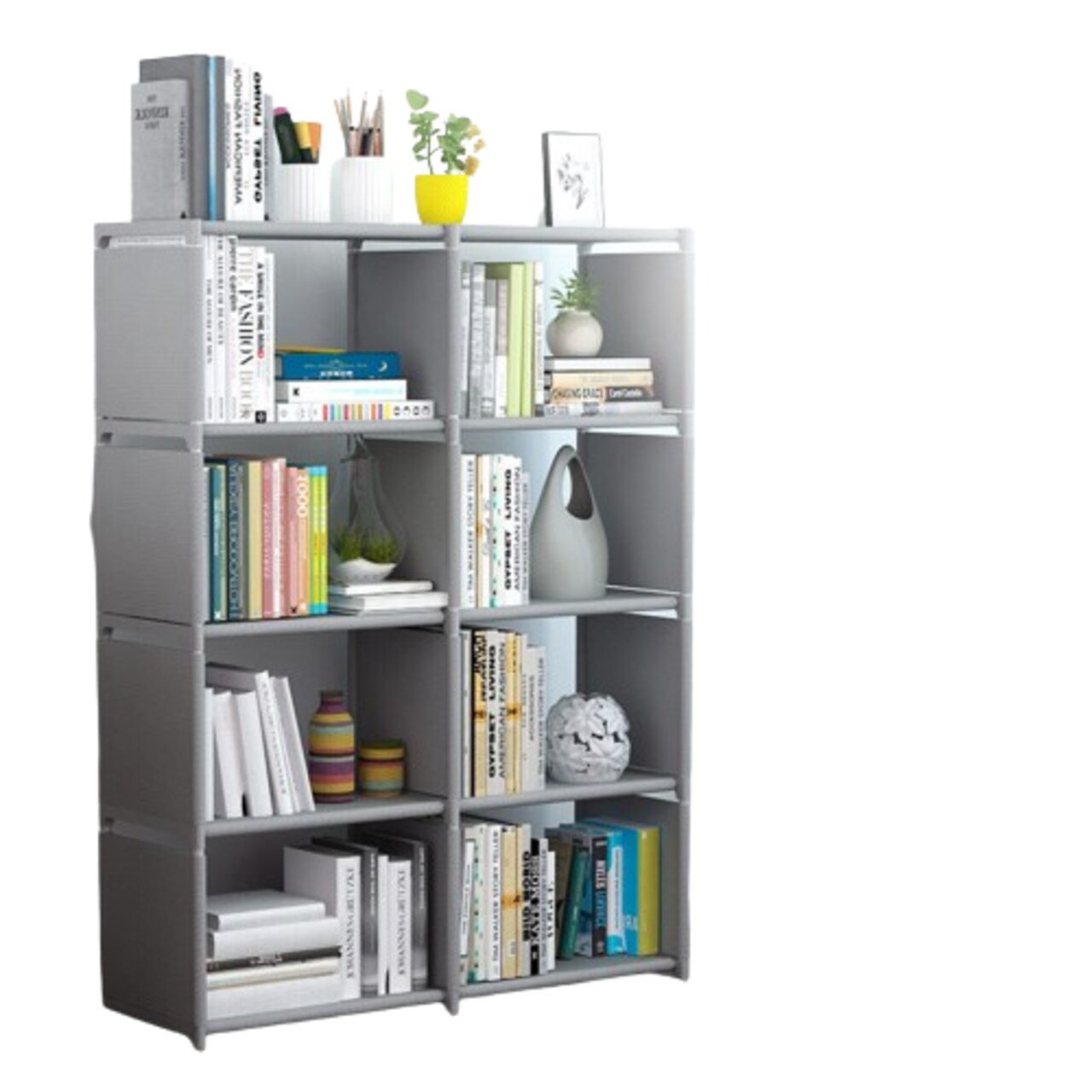 Kitcheniva Bookshelf Cube Storage Organizer DIY Bookcase Gray